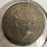 1872-H Canadian 5ct Silver, XF/AU. (18564)