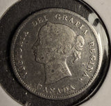 1874-H Canadian 5ct Silver, Fine. (18566)