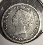 1884 Far 4,  Canadian 5ct Silver, VF. (18578)