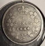 1886 Canadian 5ct Silver, VF. (18582)