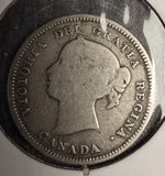 1887 Canadian 5ct Silver, Fine. (18584)