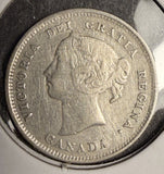 1889 Canadian 5ct Silver, VF+. (18588)