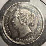 1893 Canadian 5ct Silver, XF. (18596)