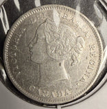1896 Canadian 5ct Silver, VF+. (18600)