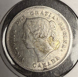 1899 Canadian 5ct Silver, XF. (18606)