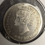 1900 Round 0's Canadian 5ct Silver, XF. (18608)
