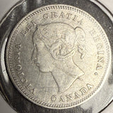 1900 Round 0's Canadian 5ct Silver, XF. (18608) (Copy)