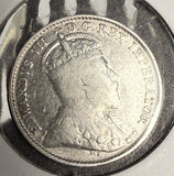 1902-H, Small H Canadian 5ct Silver, VF.  (18614)