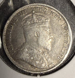 1902 Canadian 5ct Silver, XF.  (18616)