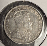 1908 Canadian 5ct Silver, VF. (18632)