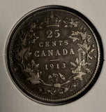 1913 Canadian Quarter, XF, (18660)