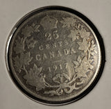 1917 Canadian Quarter, Circulated, (18662)