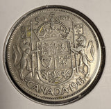 1943 Canadian Half Dollar, XF. (18684)