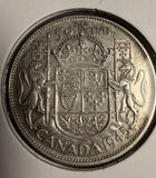 1945 Canadian Half Dollar, AU. (18688)