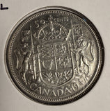 1947 Canadian Half Dollar, C-7L. MS60+ (18692)