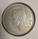 1951 Canadian Half Dollar, AU+. (18700)