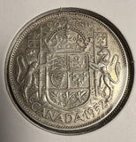 1952 Canadian Half Dollar, AU+. (18702)
