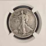 1921-D Walking Liberty Half Dollar, VF20 NGC. (18794)