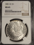 1881-CC Morgan Silver Dollar, MS65 NGC, (18812)