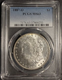 1887-O Morgan Silver Dollar, MS63 PCGS (18826)