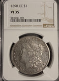 1890-CC Morgan Silver Dollar, VF-35 NGC (18834)