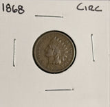 1868 Indian Head Cent, Nicely Circulated VF+ (18997)