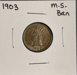 1903 Indian Head Cent, Choice Uncirculated, Brown, (19012)