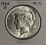 1924-S Peace Dollar, Choice Uncirculated, (19018)