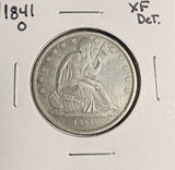 1841-O Seated Liberty Half Dollar, XF Details. (19038)