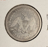 1842 Seated Liberty Half Dollar, XF Details. (19040)