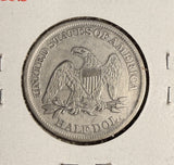1863-S Seated Liberty Half Dollar, Civil War Date, Nice AU. (19042)