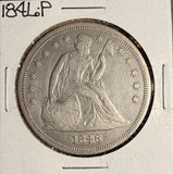 1846 Seated Liberty Dollar, Nicely Circulated.  (19044)