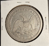 1846 Seated Liberty Dollar, Nicely Circulated.  (19044)