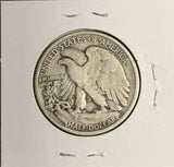 1917-D OBV Walking Liberty Half Dollar, VF (19056)