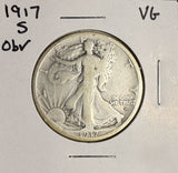 1917-S OBV Walking Liberty Half Dollar, VG (19060)