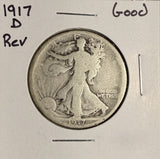 1917-D REV Walking Liberty Half Dollar, Good (19064)