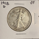 1918-D Walking Liberty Half Dollar, VF (19070)