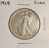 1919 Walking Liberty Half Dollar, Good+ (19076)