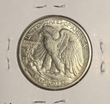 1935-D Walking Liberty Half Dollar, AU++. (19114)