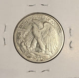 1937-D Walking Liberty Half Dollar, AU+. (19120)