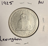 1925 Lexington Concord Half Dollar, AU. (19144)