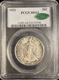 1921 Walking Liberty Half Dollar, MS64 PCGS+CAC (19166)