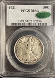 1921 Walking Liberty Half Dollar, MS64 PCGS+CAC (19166)