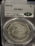 1879-CC Morgan Silver Dollar, CACG MS61, Key Date (19174)