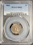 1863 Indian Head Cent, MS62 PCGS (19180)