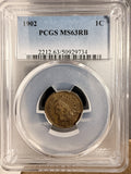 1902 Indian Head Cent, MS63RB PCGS (19210)