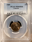 1909-P Lincoln Wheat Cent, MS65RB PCGS (19214)