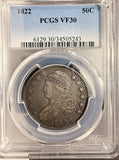 1822 Capped Bust Half Dollar, O-104. VF30  PCGS (19231)