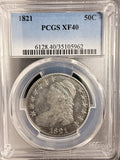 1821 Capped Bust Half Dollar, O-106a. XF40  PCGS (19233)