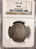 1834 Capped Bust Half Dollar, XF40, NGC  (19250)